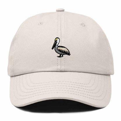 Dalix Brown Pelican Embroidered Bird Cotton Baseball Cap Dad Hat Mens Womens Outdoor Summer in Beige