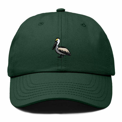 Dalix Brown Pelican Embroidered Bird Cotton Baseball Cap Dad Hat Mens Womens Outdoor Summer in Dark Green