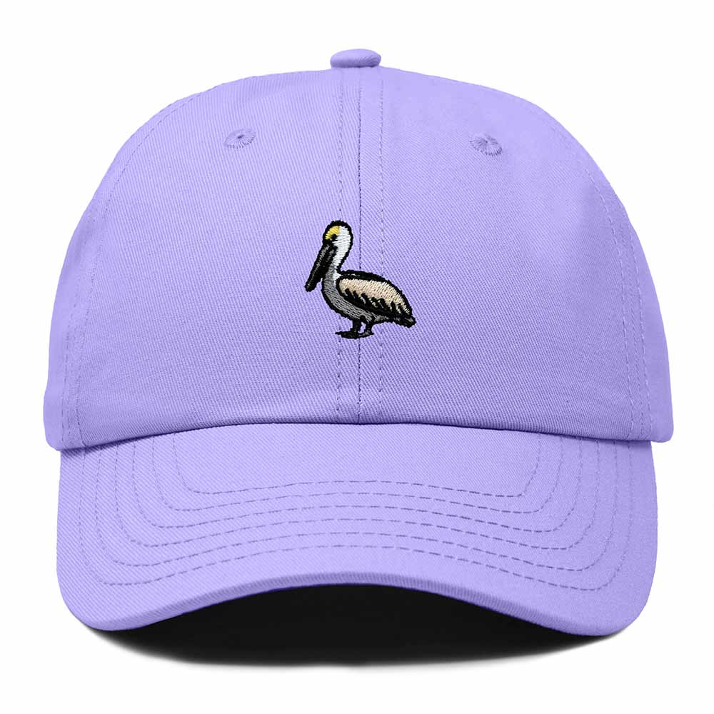 Dalix Brown Pelican Embroidered Bird Cotton Baseball Cap Dad Hat Mens Womens Outdoor Summer in Lavender