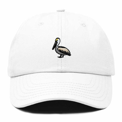 Dalix Brown Pelican Embroidered Bird Cotton Baseball Cap Dad Hat Mens Womens Outdoor Summer in White