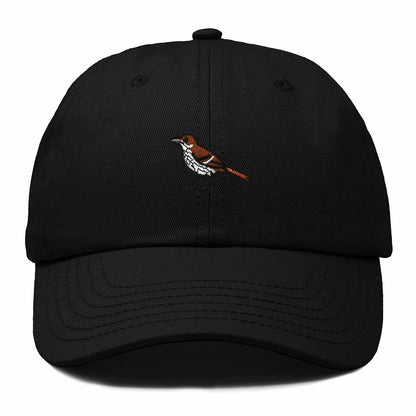 Dalix Brown Thrasher Georgia Embroidered Bird Cotton Baseball Cap Dad Hat Mens Womens Outdoor Summer in Black