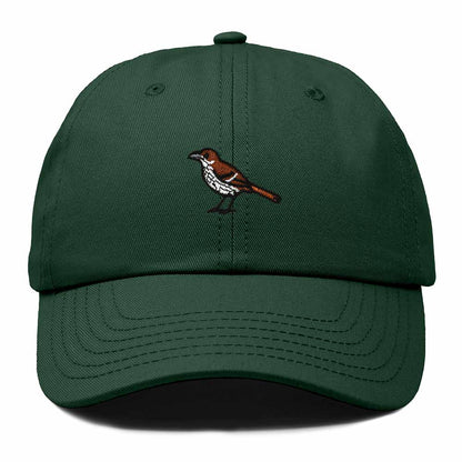 Dalix Brown Thrasher Georgia Embroidered Bird Cotton Baseball Cap Dad Hat Mens Womens Outdoor Summer in Dark Green