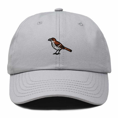 Dalix Brown Thrasher Georgia Embroidered Bird Cotton Baseball Cap Dad Hat Mens Womens Outdoor Summer in Gray