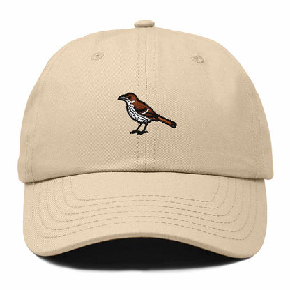 Dalix Brown Thrasher Georgia Embroidered Bird Cotton Baseball Cap Dad Hat Mens Womens Outdoor Summer in Khaki