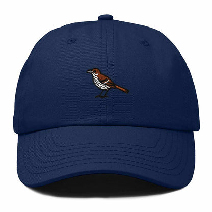 Dalix Brown Thrasher Georgia Embroidered Bird Cotton Baseball Cap Dad Hat Mens Womens Outdoor Summer in Navy Blue