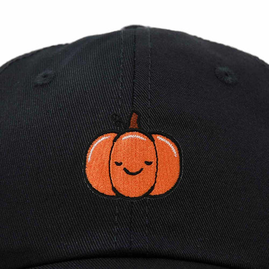 Dalix Baby Pumpkin Embroidered Cotton Baseball Cap Adjustable Dad Hat Womens in Black