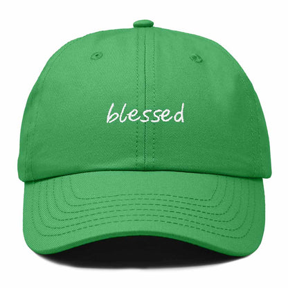Dalix Blessed Embroidered Cotton Dad Cap Adjustable Baseball Hat Outdoor Womens in Kelly Green