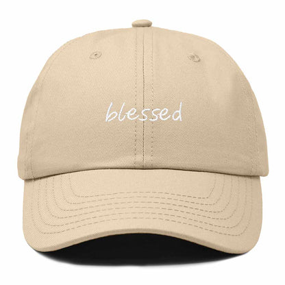 Dalix Blessed Embroidered Cotton Dad Cap Adjustable Baseball Hat Outdoor Womens in Khaki