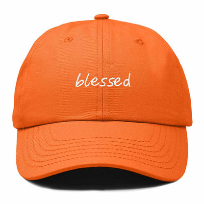 Dalix Blessed Embroidered Cotton Dad Cap Adjustable Baseball Hat Outdoor Womens in Orange