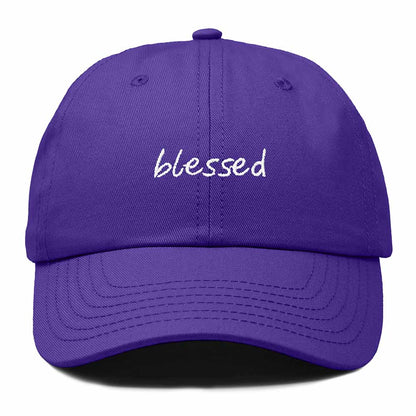 Dalix Blessed Embroidered Cotton Dad Cap Adjustable Baseball Hat Outdoor Womens in Purple