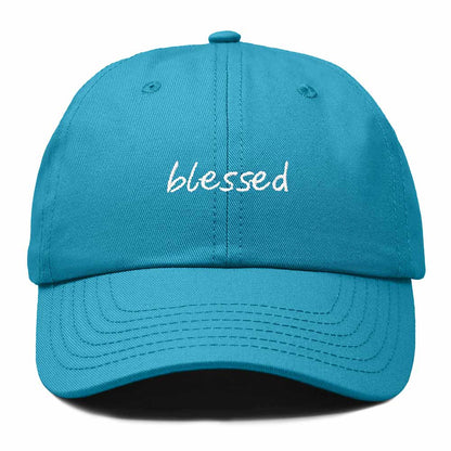 Dalix Blessed Embroidered Cotton Dad Cap Adjustable Baseball Hat Outdoor Womens in Teal