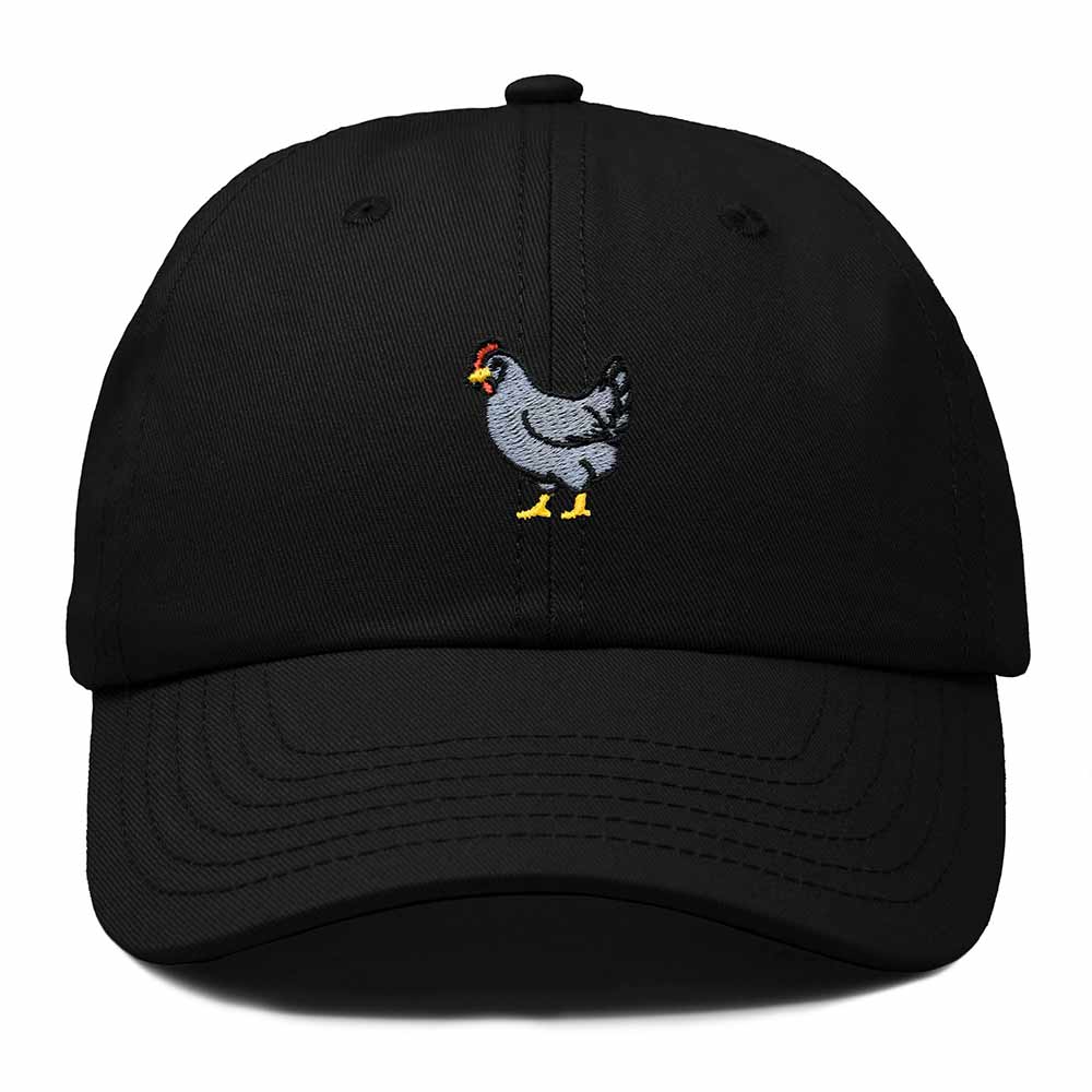 Dalix Delaware Blue Hen Embroidered Bird Cotton Baseball Cap Dad Hat Mens Womens Outdoor Summer in Black