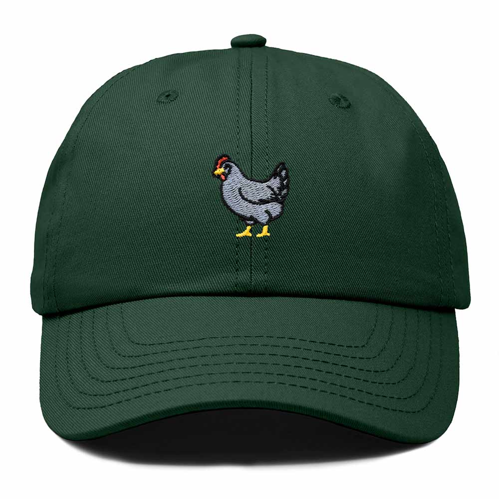 Dalix Delaware Blue Hen Embroidered Bird Cotton Baseball Cap Dad Hat Mens Womens Outdoor Summer in Dark Green