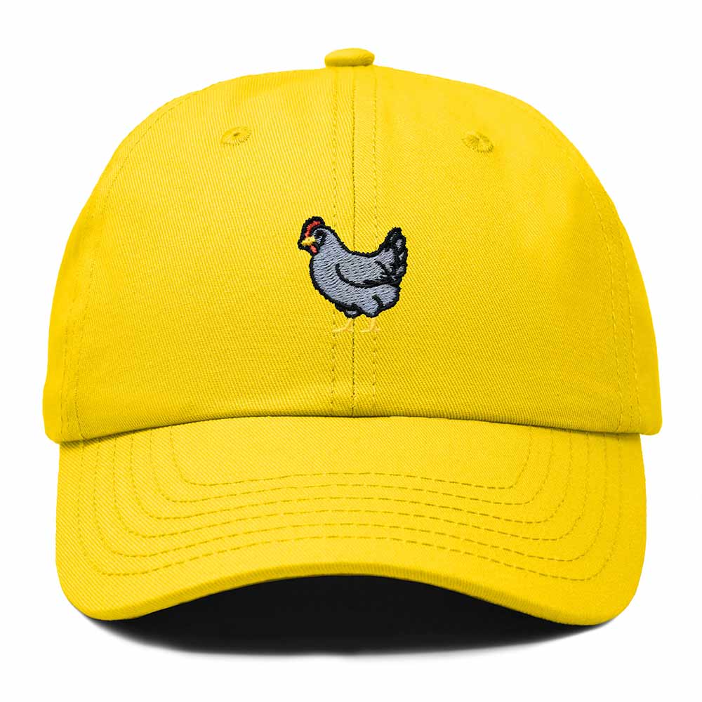 Dalix Delaware Blue Hen Embroidered Bird Cotton Baseball Cap Dad Hat Mens Womens Outdoor Summer in Gold