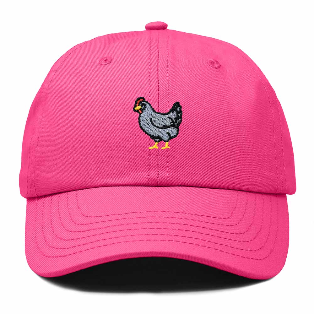Dalix Delaware Blue Hen Embroidered Bird Cotton Baseball Cap Dad Hat Mens Womens Outdoor Summer in Hot Pink