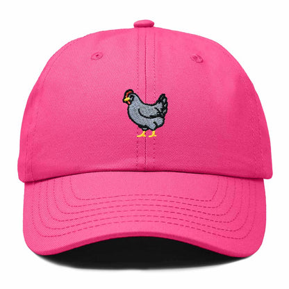Dalix Delaware Blue Hen Embroidered Bird Cotton Baseball Cap Dad Hat Mens Womens Outdoor Summer in Hot Pink