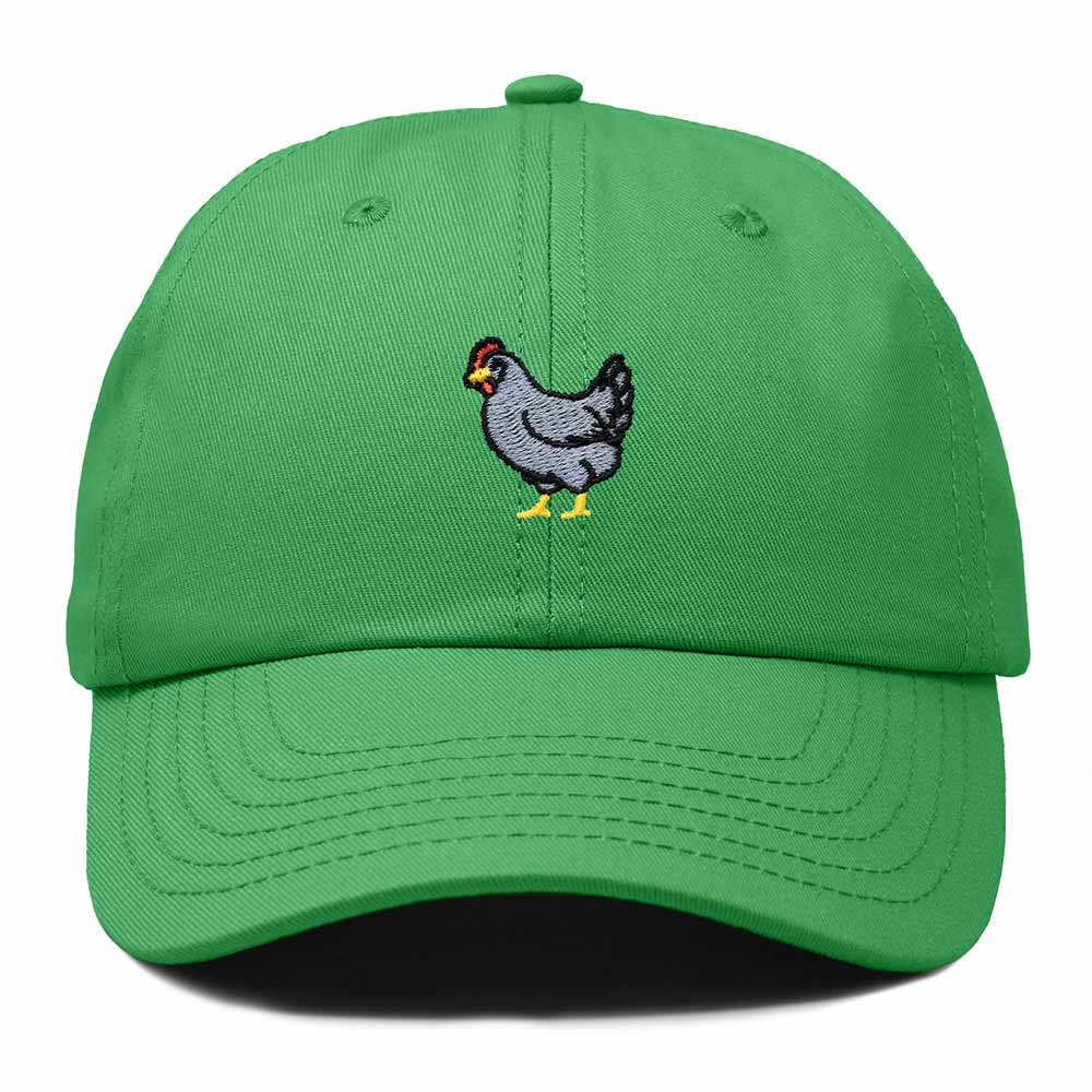 Dalix Delaware Blue Hen Embroidered Bird Cotton Baseball Cap Dad Hat Mens Womens Outdoor Summer in Kelly Green