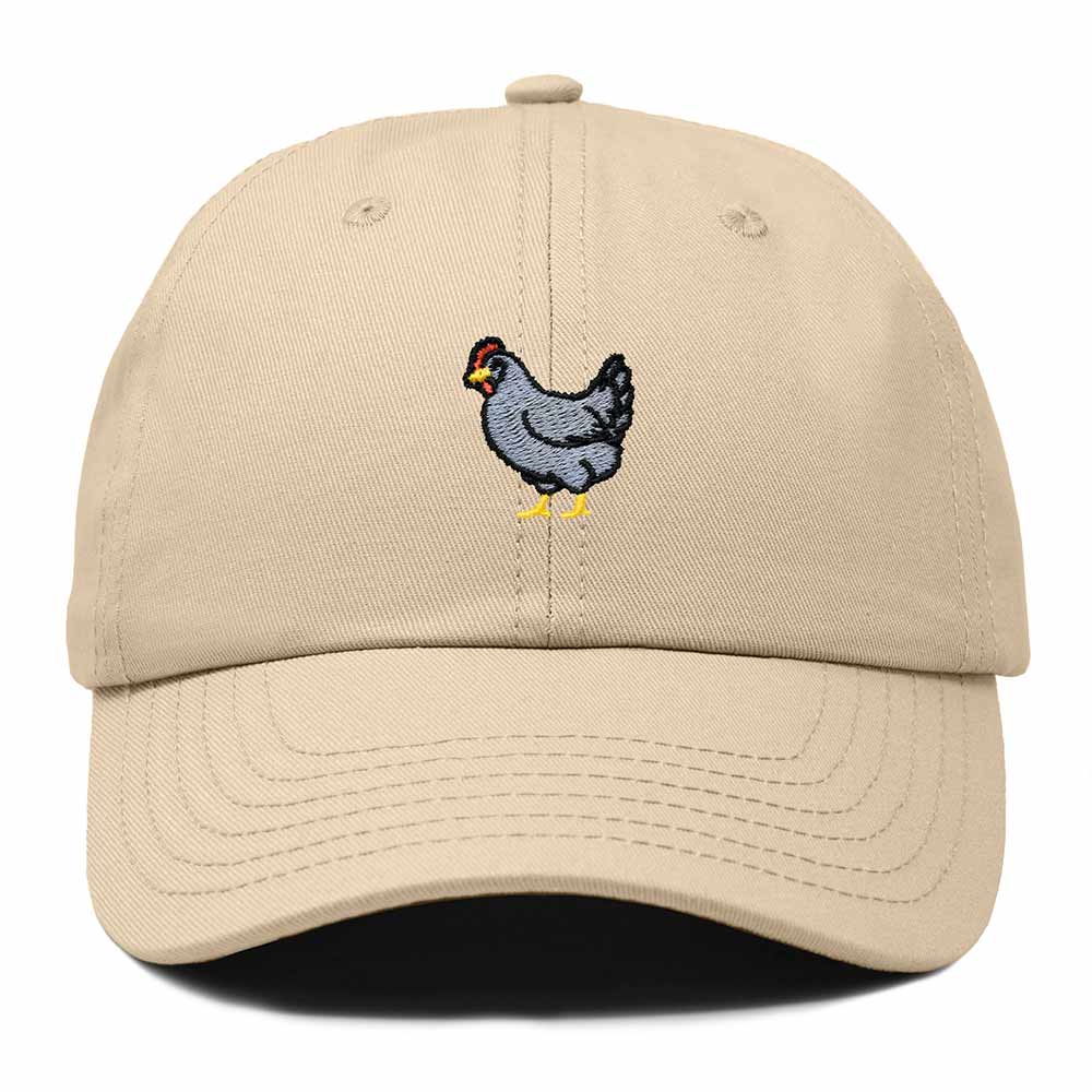 Dalix Delaware Blue Hen Embroidered Bird Cotton Baseball Cap Dad Hat Mens Womens Outdoor Summer in Khaki