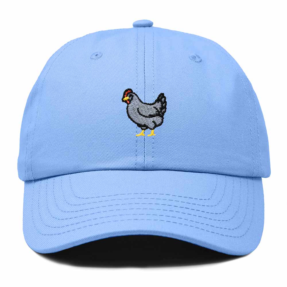 Dalix Delaware Blue Hen Embroidered Bird Cotton Baseball Cap Dad Hat Mens Womens Outdoor Summer in Light Blue