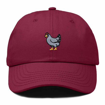 Dalix Delaware Blue Hen Embroidered Bird Cotton Baseball Cap Dad Hat Mens Womens Outdoor Summer in Maroon