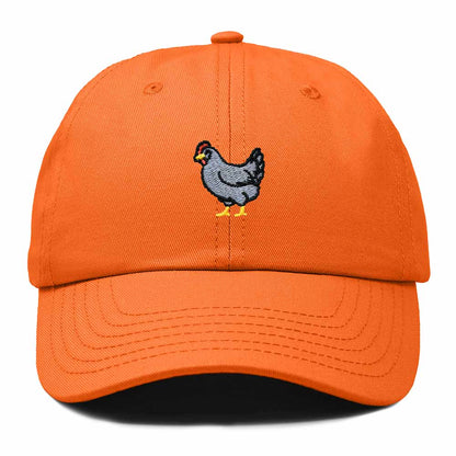 Dalix Delaware Blue Hen Embroidered Bird Cotton Baseball Cap Dad Hat Mens Womens Outdoor Summer in Orange