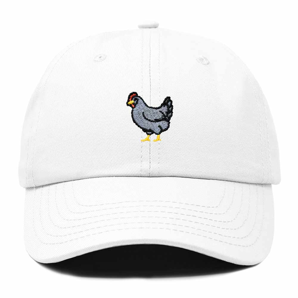 Dalix Delaware Blue Hen Embroidered Bird Cotton Baseball Cap Dad Hat Mens Womens Outdoor Summer in White
