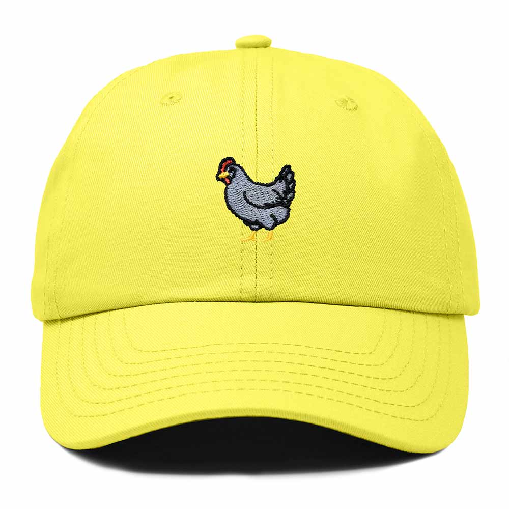 Dalix Delaware Blue Hen Embroidered Bird Cotton Baseball Cap Dad Hat Mens Womens Outdoor Summer in Yellow
