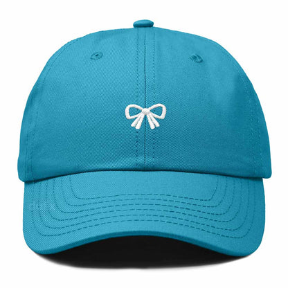 Dalix Bow Embroidered Coquette Cotton Summer Cute Outdoor Baseball Cap Dad Hat Womens in Teal