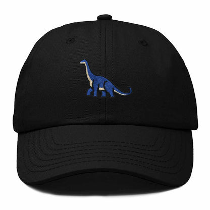 Dalix Brachiosaurus Embroidered Dinosaur Cotton Summer Outdoor Baseball Cap Dad Hat Mens in Black