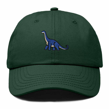 Dalix Brachiosaurus Embroidered Dinosaur Cotton Summer Outdoor Baseball Cap Dad Hat Mens in Dark Green