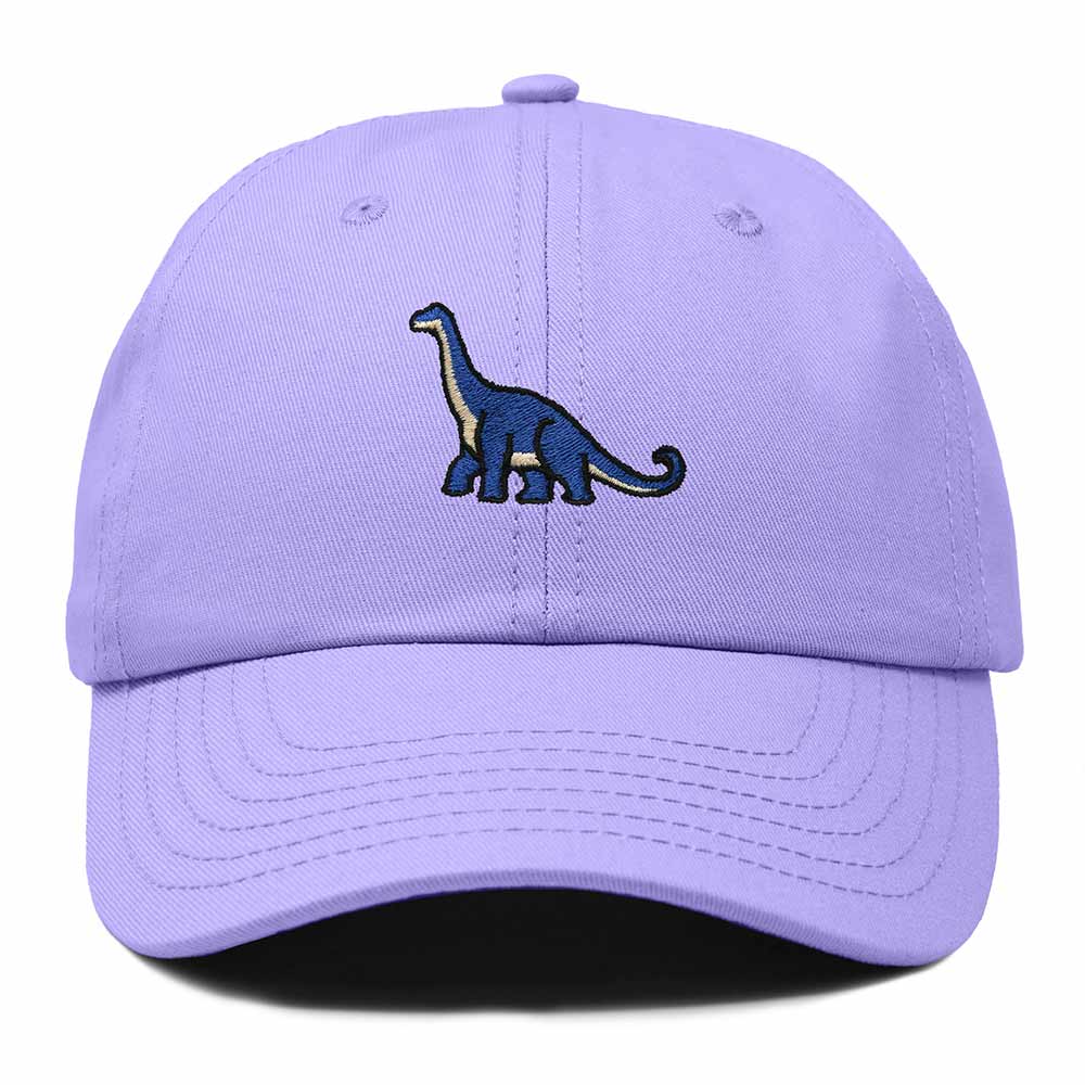 Dalix Brachiosaurus Embroidered Dinosaur Cotton Summer Outdoor Baseball Cap Dad Hat Mens in Lavender