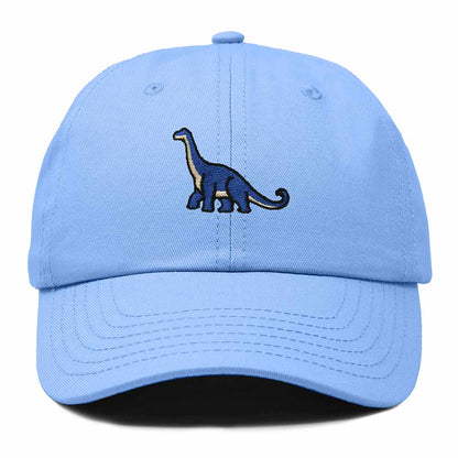 Dalix Brachiosaurus Embroidered Dinosaur Cotton Summer Outdoor Baseball Cap Dad Hat Mens in Light Blue