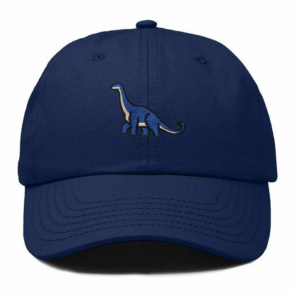 Dalix Brachiosaurus Embroidered Dinosaur Cotton Summer Outdoor Baseball Cap Dad Hat Mens in Navy Blue