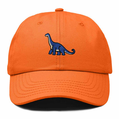Dalix Brachiosaurus Embroidered Dinosaur Cotton Summer Outdoor Baseball Cap Dad Hat Mens in Orange