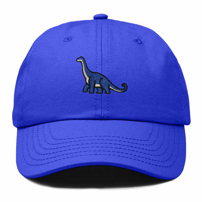 Dalix Brachiosaurus Embroidered Dinosaur Cotton Summer Outdoor Baseball Cap Dad Hat Mens in Royal Blue