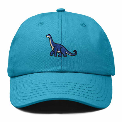 Dalix Brachiosaurus Embroidered Dinosaur Cotton Summer Outdoor Baseball Cap Dad Hat Mens in Teal