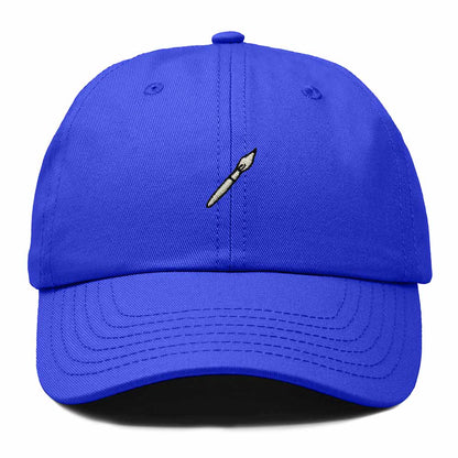 Dalix Paint Brush Embroidered Adjustable Artist Cotton Twill Dad Hat for Men in Royal Blue