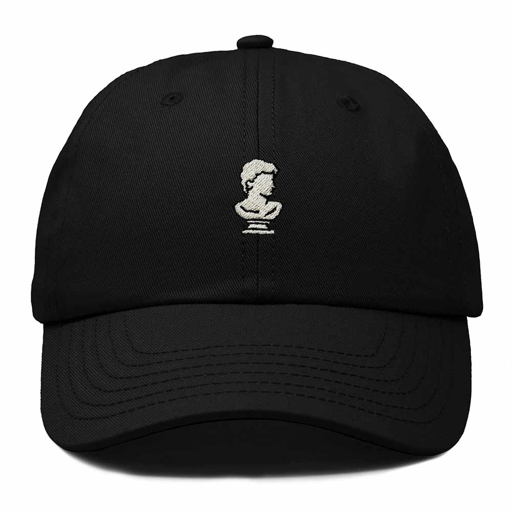 Dalix Bust Sculpture Embroidered Dad Hat Adjustable Cotton Twill Baseball Cap Casual for Men in Black
