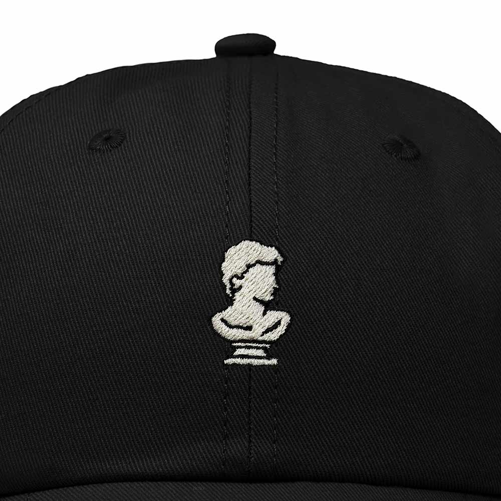 Dalix Bust Sculpture Embroidered Dad Hat Adjustable Cotton Twill Baseball Cap Casual for Men in Black