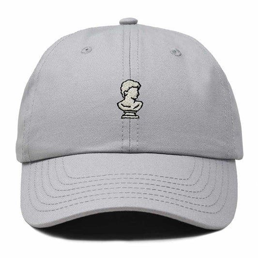 Dalix Bust Sculpture Embroidered Dad Hat Adjustable Cotton Twill Baseball Cap Casual for Men in Gray
