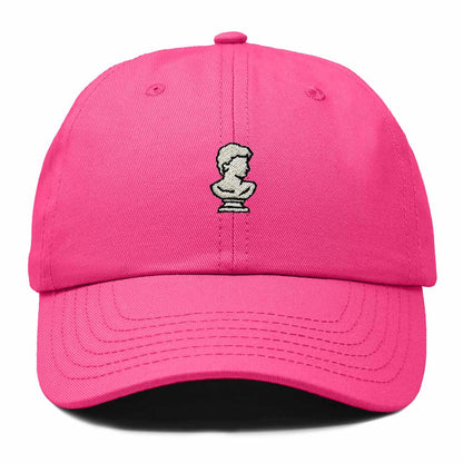 Dalix Bust Sculpture Embroidered Dad Hat Adjustable Cotton Twill Baseball Cap Casual for Men in Hot Pink