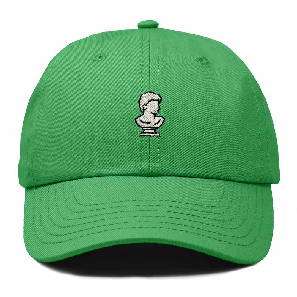 Dalix Bust Sculpture Embroidered Dad Hat Adjustable Cotton Twill Baseball Cap Casual for Men in Kelly Green