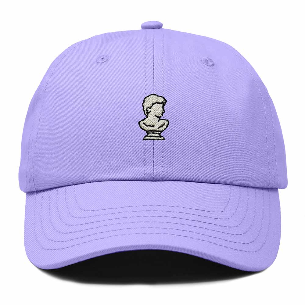 Dalix Bust Sculpture Embroidered Dad Hat Adjustable Cotton Twill Baseball Cap Casual for Men in Lavender