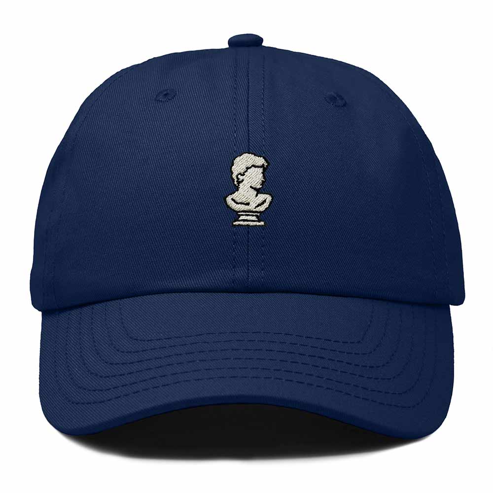 Dalix Bust Sculpture Embroidered Dad Hat Adjustable Cotton Twill Baseball Cap Casual for Men in Navy Blue