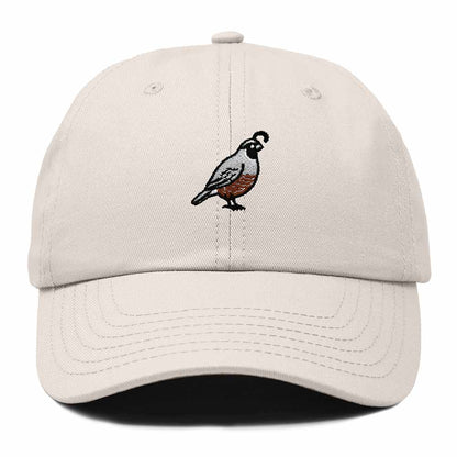 Dalix California Quail Embroidered Bird Cotton Baseball Cap Dad Hat Mens Womens Outdoor Summer in Beige