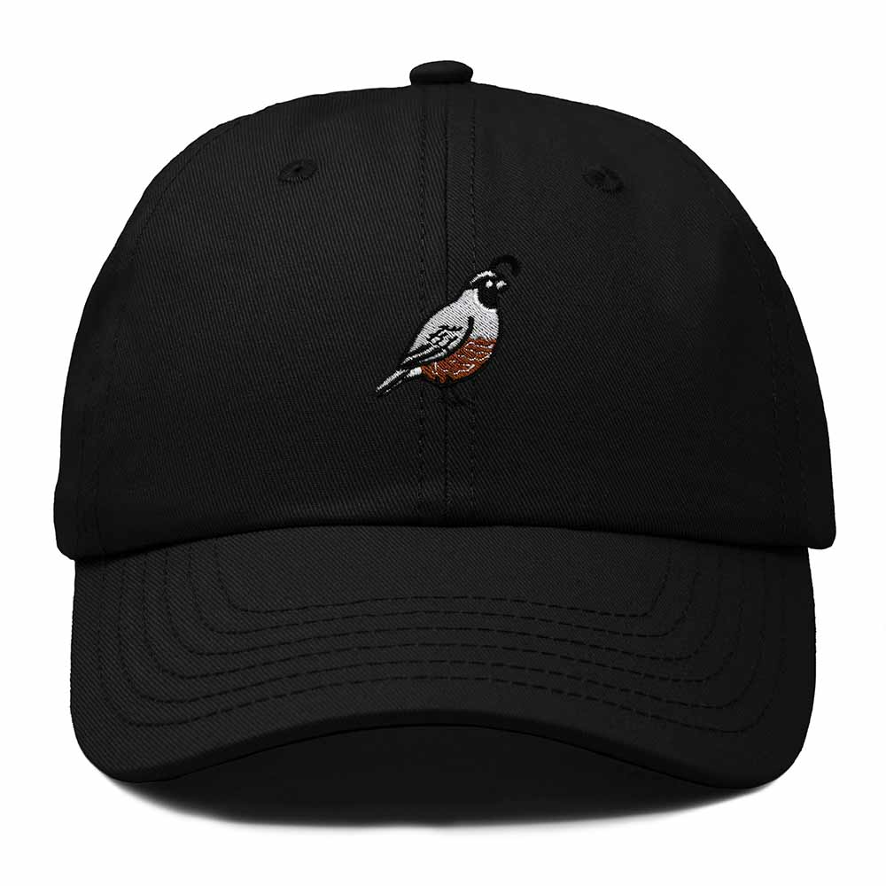Dalix California Quail Embroidered Bird Cotton Baseball Cap Dad Hat Mens Womens Outdoor Summer in Black