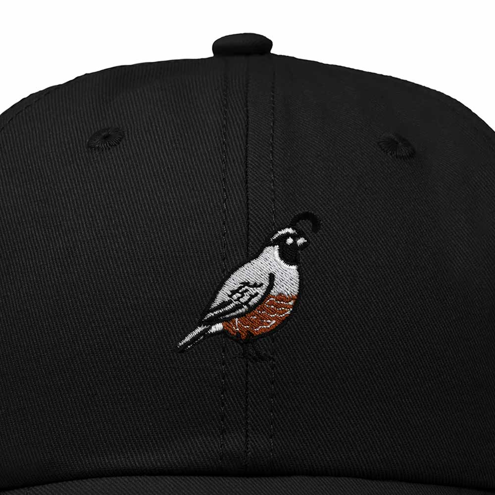 Dalix California Quail Embroidered Bird Cotton Baseball Cap Dad Hat Mens Womens Outdoor Summer in Black