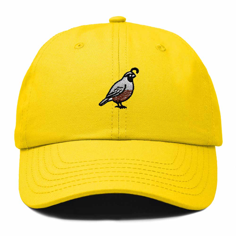 Dalix California Quail Embroidered Bird Cotton Baseball Cap Dad Hat Mens Womens Outdoor Summer in Gold