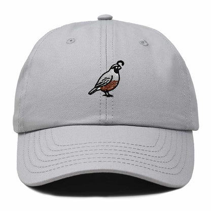 Dalix California Quail Embroidered Bird Cotton Baseball Cap Dad Hat Mens Womens Outdoor Summer in Gray