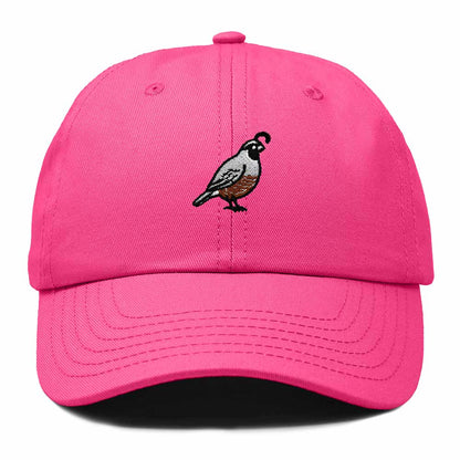 Dalix California Quail Embroidered Bird Cotton Baseball Cap Dad Hat Mens Womens Outdoor Summer in Hot Pink